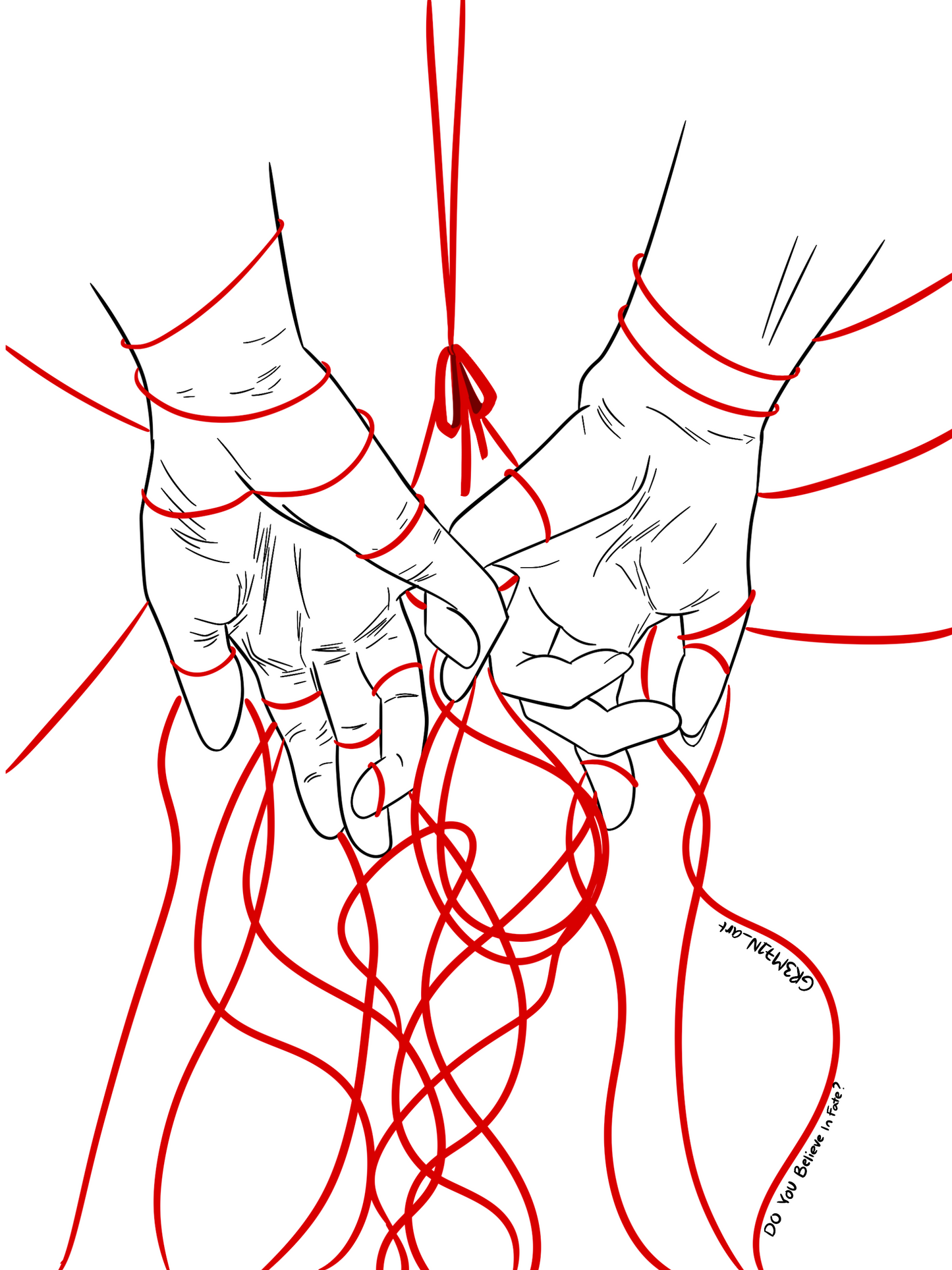 Red String of Fate Mini Prints